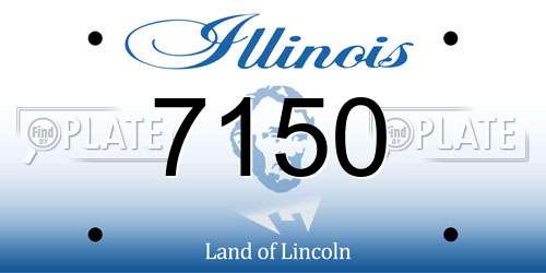 7150 Illinois License Plate