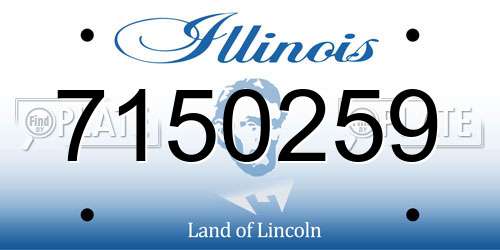 7150259 Illinois License Plate