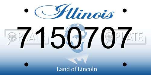 7150707 Illinois License Plate