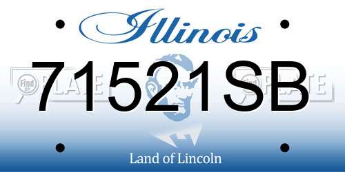 71521SB Illinois License Plate