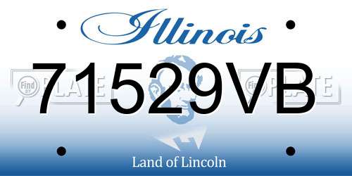 71529VB Illinois License Plate