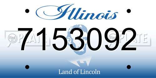 7153092 Illinois License Plate