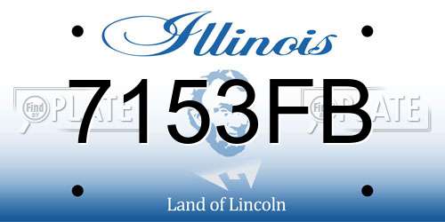 7153FB Illinois License Plate
