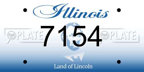 7154 Illinois License Plate
