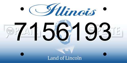 7156193 Illinois License Plate