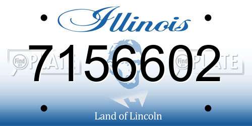 7156602 Illinois License Plate