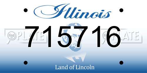 715716 Illinois License Plate