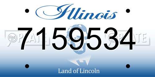 7159534 Illinois License Plate