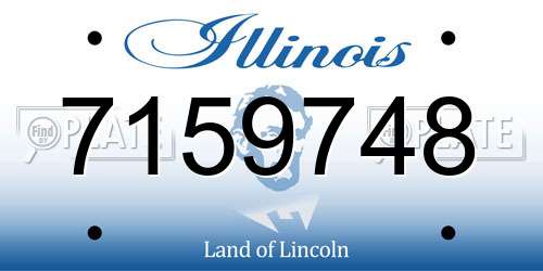 7159748 Illinois License Plate