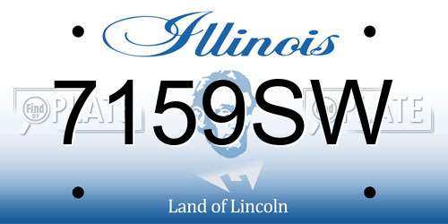 7159SW Illinois License Plate