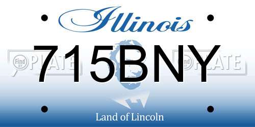 715BNY Illinois License Plate