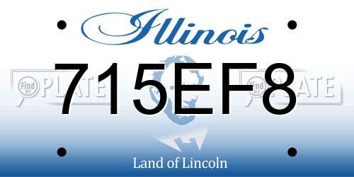 715EF8 Illinois License Plate