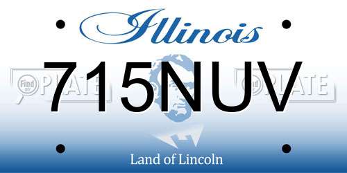 715NUV Illinois License Plate