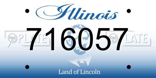 716057 Illinois License Plate