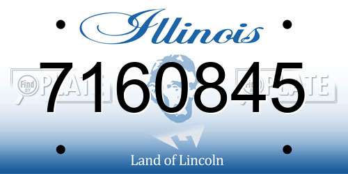 7160845 Illinois License Plate