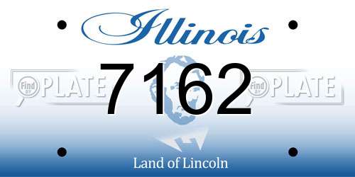 7162 Illinois License Plate