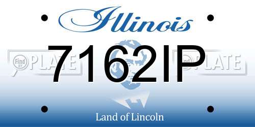 7162IP Illinois License Plate