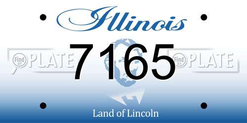 7165 Illinois License Plate