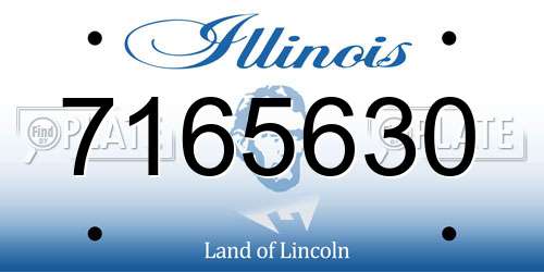7165630 Illinois License Plate
