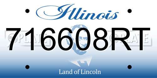 716608RT Illinois License Plate