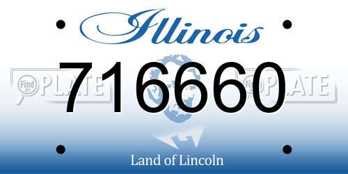716660 Illinois License Plate