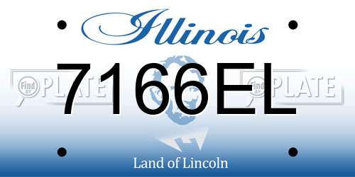 7166EL Illinois License Plate
