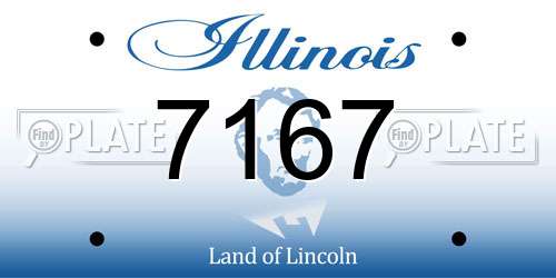 7167 Illinois License Plate