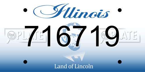 716719 Illinois License Plate