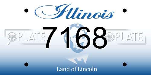 7168 Illinois License Plate