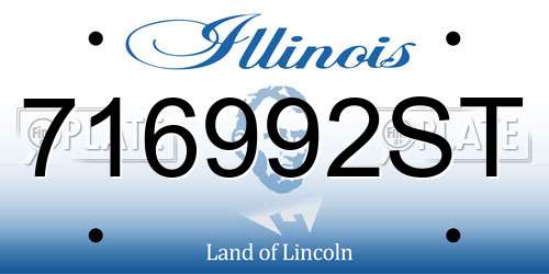 716992ST Illinois License Plate