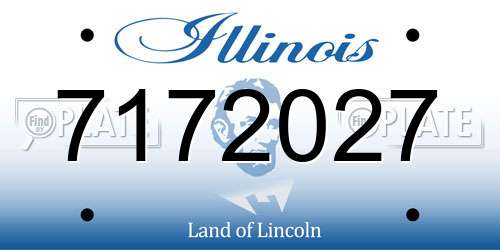 7172027 Illinois License Plate