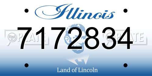 7172834 Illinois License Plate