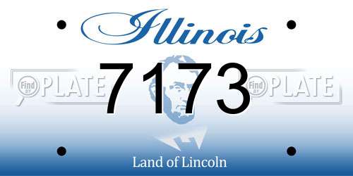 7173 Illinois License Plate