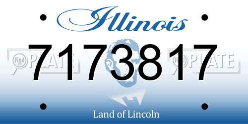 7173817 Illinois License Plate