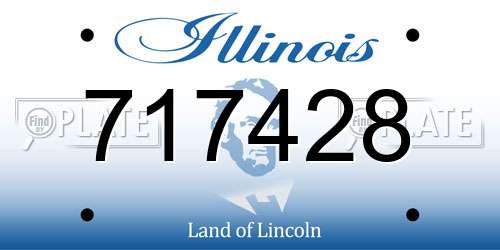 717428 Illinois License Plate