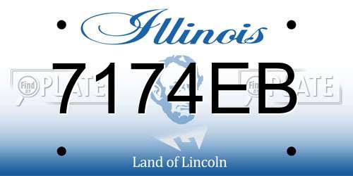 7174EB Illinois License Plate