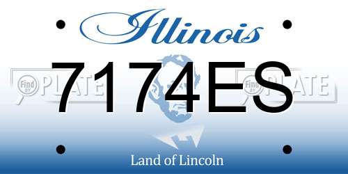 7174ES Illinois License Plate