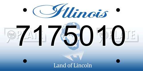7175010 Illinois License Plate