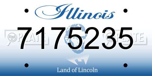 7175235 Illinois License Plate
