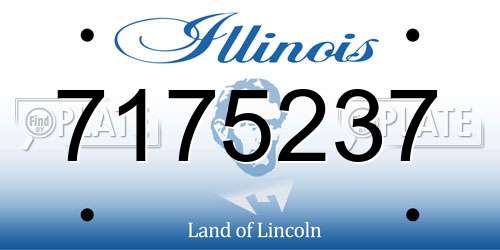 7175237 Illinois License Plate
