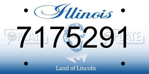 7175291 Illinois License Plate