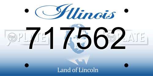 717562 Illinois License Plate