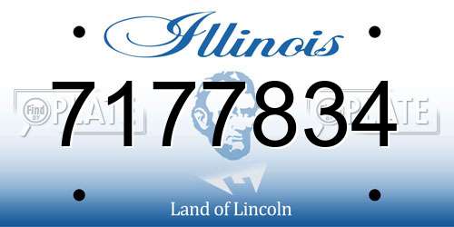 7177834 Illinois License Plate