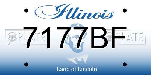 7177BF Illinois License Plate