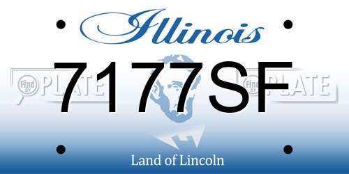 7177SF Illinois License Plate