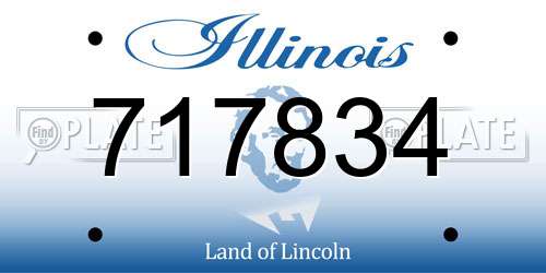 717834 Illinois License Plate
