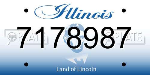 7178987 Illinois License Plate