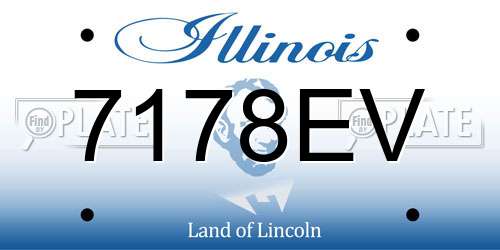 7178EV Illinois License Plate
