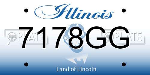 7178GG Illinois License Plate