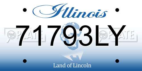 71793LY Illinois License Plate